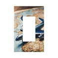 thumbnail image 1 of Fotbe Airplane World Map Adventure Print Duplex Receptacle Wall Plate, 1-Gang 5.0" x3.0" Wall Outlet Covers, Dual Outlet Faceplates Covers, Color-matched Screws Included-Style U, 1 of 6