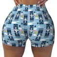 thumbnail image 1 of Fotbe Airplanes and Aviation Signs Seamless Shorts, Womens Workout Shorts High Waist Stretch Booty Short for Gym/Yoga/Running/Biking-Medium, 1 of 9