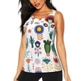 thumbnail image 1 of Fotbe Alpaca Flower Womens Loose Fit Casual Flowy Slim-Fit Tank Tops Athletic Round Neck Trendy Sleeveless Summer Tops for Gym and Yoga-Medium, 1 of 7