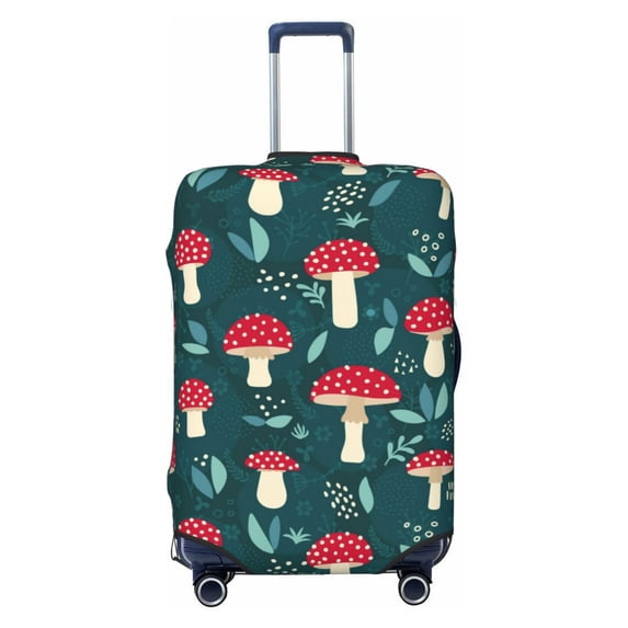 Fotbe Amanita Mushroom Luggage Cover Protector,Suitcase Protector,Scratch and Dirt Resistant,Fits 18-32 Inch Luggage-Large