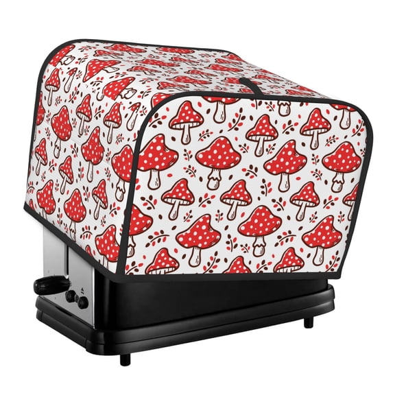 Fotbe Amanita Red Mushroom for Four Slice Toaster Cover, Fingerprint Protector, Super Soft Appliance Cover And Dust Cover,Bread Dust Cover & Fingerprint Protection