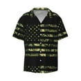 thumbnail image 1 of Fotbe American Flag Camo print Short Sleeve Button Down Shirts for Men Casual Summer Beach Wrinkle Free Shirt-XX-Large, 1 of 7