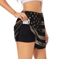 thumbnail image 1 of Fotbe American Flag with Desert Camouflage Womens High Waist Running Shorts Athletic Workout Quick Dry Shorts for Women with Pockets Gym Yoga Summer Shorts-XX-Large, 1 of 9