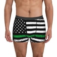 thumbnail image 1 of Fotbe American Flag Men’s Total Support Pouch Boxer Briefs, X-Temp Cooling, Moisture-Wicking Underwear, Regular, Long-leg and Trunk-Large, 1 of 5