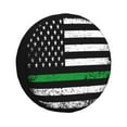 thumbnail image 1 of Fotbe American Flag Pattern Spare Tire Cover Thickening Universal Fit for Jeep, Trailer, RV, SUV, Truck, Tough Tire Wheel Soft Cover-17 inch, 1 of 6