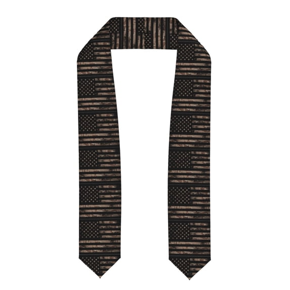 Fotbe American Flag with Desert Camouflage Printed Class of 2024 Graduation Stole