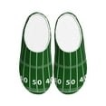 thumbnail image 1 of Fotbe American Football Field1 Pattern Women's Fuzzy Curly Fur Memory Foam Loafer Slippers Indoor Outdoor Slippers Winter Home Shoes-35/36, 1 of 7