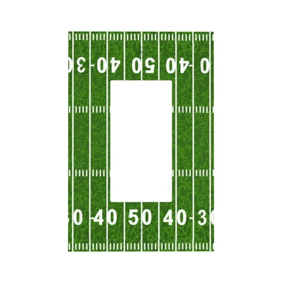 Fotbe American Football Field2 Print Duplex Receptacle Wall Plate, 1-Gang 5.0" x3.0" Wall Outlet Covers, Dual Outlet Faceplates Covers, Color-matched Screws Included-Style U