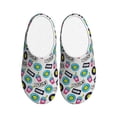 thumbnail image 1 of Fotbe American Musical Pattern Women's Fuzzy Curly Fur Memory Foam Loafer Slippers Indoor Outdoor Slippers Winter Home Shoes-35/36, 1 of 7