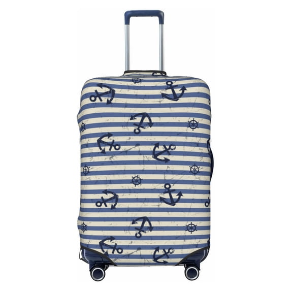 Fotbe Anchors And Steering Wheel Luggage Cover Protector,Suitcase Protector,Scratch and Dirt Resistant,Fits 18-32 Inch Luggage-Small