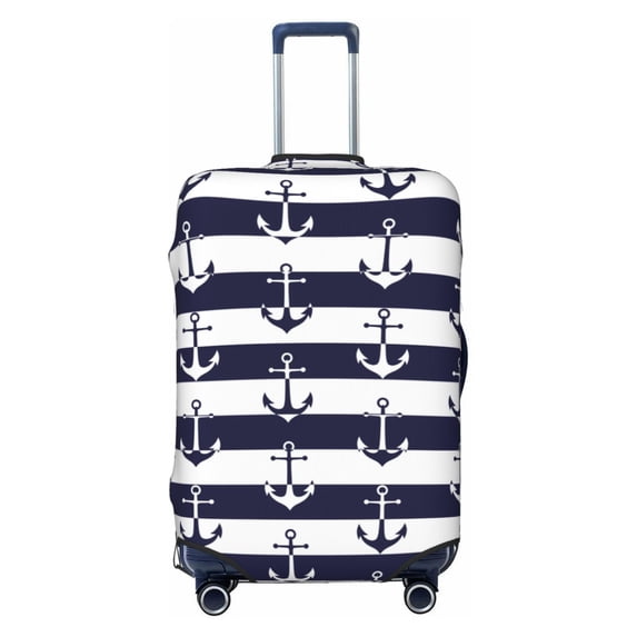 Fotbe Anchors Luggage Cover Protector,Suitcase Protector,Scratch and Dirt Resistant,Fits 18-32 Inch Luggage-Medium