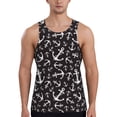 thumbnail image 1 of Fotbe Anchors Pattern Men's Quick Dry Workout Tank Top Gym Muscle Tee Fitness Bodybuilding Sleeveless T Shirt Breathable Workout Shirt-XX-Large, 1 of 9