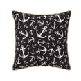 thumbnail image 1 of Fotbe Anchors Pattern Velvet Decorative Throw Pillow Covers with Elegant Piping, Soft Plush Cushion Cover for Sofa, Bed, Car, Office-16"x16", 1 of 8