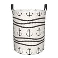 thumbnail image 1 of Fotbe Anchors and Ropes Laundry Basket with Handles, Waterproof Large Laundry Hamper, Wash Bag for Corner Dorm, Rolling Laundry Basket with Handles-Medium, 1 of 8
