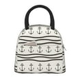 thumbnail image 1 of Fotbe Anchors and Ropes Pattern Lunch Bag, Insulated Lunch Box, Small Leakproof Cooler Food Lunch Containers Reusable High Capacity Lunch Tote Bags for Work, Travel, Outdoor, 1 of 6