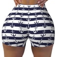 thumbnail image 1 of Fotbe Anchors Seamless Shorts, Womens Workout Shorts High Waist Stretch Booty Short for Gym/Yoga/Running/Biking-XX-Large, 1 of 9