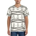 thumbnail image 1 of Fotbe Anchors and Ropes Baseball Jersey Shirt for Men and Women, Casual Short Sleeves Button Down T-Shirt-Medium, 1 of 9