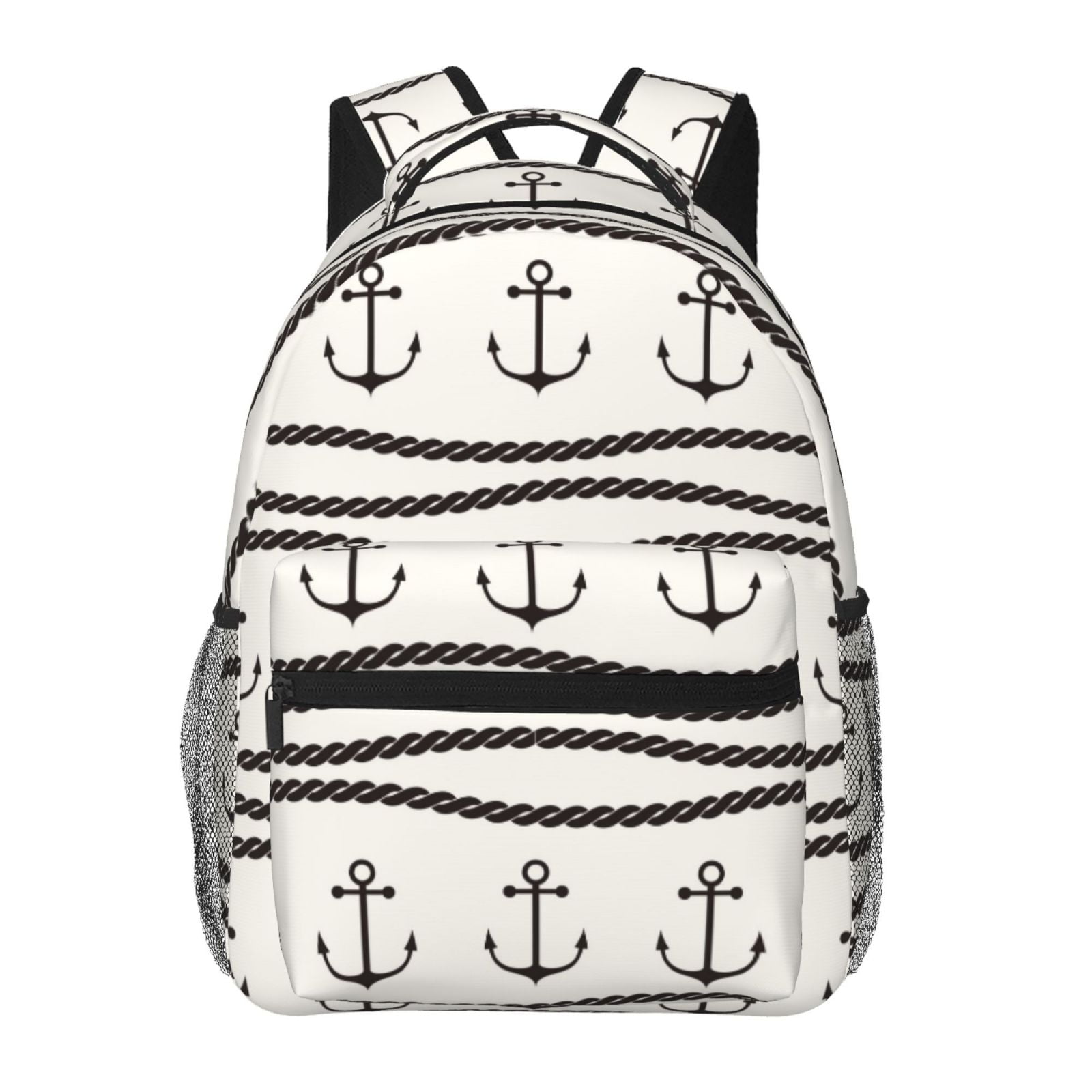 Fotbe Anchors and Ropes Pattern Casual Backpack for School, Travel, and ...