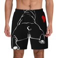 thumbnail image 1 of Fotbe Animal Bulldog Men’s Swim Trunks Quick Dry Swim Shorts Board Shorts with Mesh Lining-Large, 1 of 9