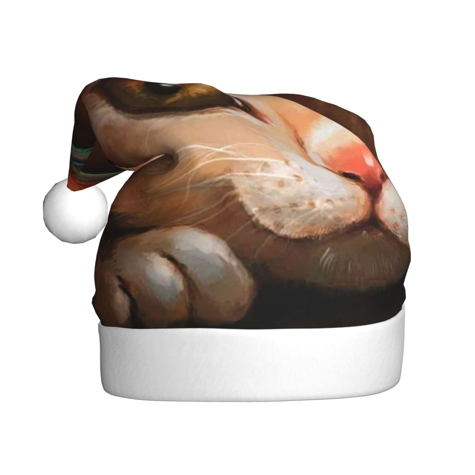 Gorro Santa Claus Oskrieel | Natal Tricotado Vermelho/Branco - Unissex Adulto