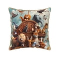 thumbnail image 1 of Fotbe Animal Filled Noahs Ark Pattern Velvet Decorative Throw Pillow Covers with Elegant Piping, Soft Plush Cushion Cover for Sofa, Bed, Car, Office-20"x20", 1 of 8
