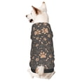 thumbnail image 1 of Fotbe Animal Paw Print Small Dog Sweater Hoodies Pet Grey Hooded Soft Fleece Sweatshirts with Pocket Fall Winter Puppy Cat Sweaters Warm Clothes-XX-Large, 1 of 7