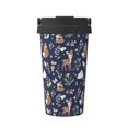 thumbnail image 1 of Fotbe Animals And Wildflowers Printed Insulated Travel Coffee Mug Spill Proof Leak Proof Stainless Steel Coffee Tumbler Reusable Coffee Cups with Lids Thermos, 1 of 8