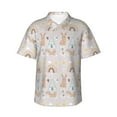 thumbnail image 1 of Fotbe Animals In Tribe Hawaiian Shirt for Men Unisex Summer Beach Casual Short Sleeve Cotton Linen Button Down Shirts-, 1 of 9