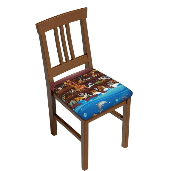 Fotbe Animals On Noah's Ark2 Velvet Stretch Couch Cushion Cover Plush Cushion Slipcover for Chair Cushion Furniture Protector Seat Cushion Sofa Cover-16.9in