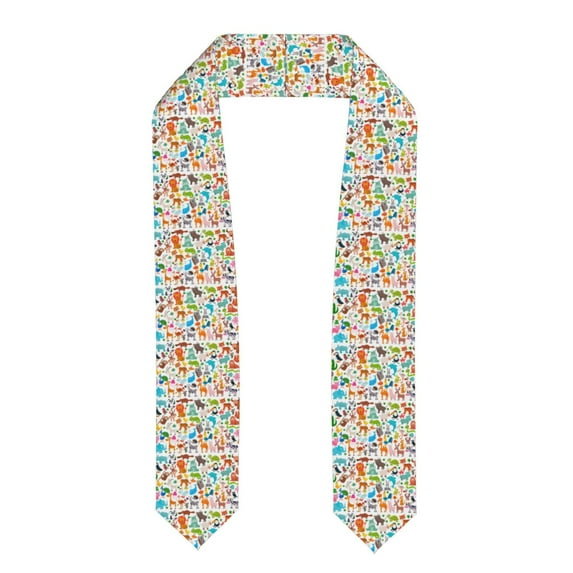 Fotbe Animals Printed Class of 2024 Graduation Stole
