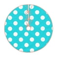 thumbnail image 1 of Fotbe Aqua And White Polka Dot Pattern Christmas Tree Skirt, Tree Skirts Plush Christmas Decorations, Christmas Tree Skirts Xmas Decorations Holiday Party Decor-36", 1 of 6