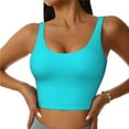 thumbnail image 1 of Fotbe Aqua Pattern Womens' Sports Bra Longline Wirefree Padded with Medium Support Sports Moisture-Wicking Workou Vest,Tank Top-Medium, 1 of 7