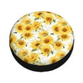 thumbnail image 1 of Fotbe Artistic Marble Pattern Sunflower Spare Tire Cover Thickening Universal Fit for Jeep, Trailer, RV, SUV, Truck, Tough Tire Wheel Soft Cover-16 inch, 1 of 8