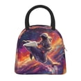 thumbnail image 1 of Fotbe Astronaut Dolphin Pattern Lunch Bag, Insulated Lunch Box, Small Leakproof Cooler Food Lunch Containers Reusable High Capacity Lunch Tote Bags for Work, Travel, Outdoor, 1 of 6