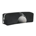 thumbnail image 1 of Fotbe Astronaut Sitting On Mercury Planet Pattern Leather Pencil Case, Pencil Pouch with Durable Zipper, Compact and Stylish Organizer for Stationery, Art Supplies, Travel Essentials, 1 of 7