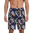 thumbnail image 1 of Fotbe Astronauts in sport Pajama Shorts for Men, Men's Pajama Bottoms, Sleepwear,Short Pajama Pants-Medium, 1 of 9