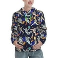 thumbnail image 1 of Fotbe Astronauts in sport Pattern Womens Long Sleeve Hoodie, Pullover Hooded Sweatshirt, Kangaroo Pocket Hoodie with Eye-catching Drawstrings-Medium, 1 of 7