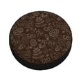 thumbnail image 1 of Fotbe Autumn Brown Plants Spare Tire Cover Thickening Universal Fit for Jeep, Trailer, RV, SUV, Truck, Tough Tire Wheel Soft Cover-14 inch, 1 of 8