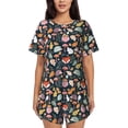 thumbnail image 1 of Fotbe Autumn Forest Print Pajama Set for Women 2 Piece Loungewear Short Sleeve Tops and Shorts Set Soft Sleepwear-4X-Large, 1 of 7