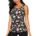 thumbnail image 1 of Fotbe Autumn Fox Owl Womens Loose Fit Casual Flowy Slim-Fit Tank Tops Athletic Round Neck Trendy Sleeveless Summer Tops for Gym and Yoga-Large, 1 of 7