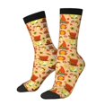 thumbnail image 1 of Fotbe Autumn Gnomes Pattern Long Socks for Men & Women – Breathable & Stretchy Compression Socks, Ideal for Running, Travel, and Everyday Wear Size 5-11, 1 of 6