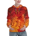 thumbnail image 1 of Fotbe Autumn Leaf Pattern Womens Long Sleeve Hoodie, Pullover Hooded Sweatshirt, Kangaroo Pocket Hoodie with Eye-catching Drawstrings-XX-Large, 1 of 7