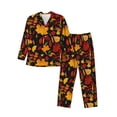 thumbnail image 1 of Fotbe Autumn Maple Leaves A Pattern Long Sleeve Pajama Set for Men,Sleepwear Set,2-piece Loungewear Set,Soft PJs Comfy Nightwear with Pockets-XX-Large, 1 of 7