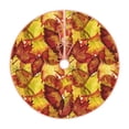 thumbnail image 1 of Fotbe Autumn Mosaic Maple Leaves Pattern Christmas Tree Skirt, Tree Skirts Plush Christmas Decorations, Christmas Tree Skirts Xmas Decorations Holiday Party Decor-36", 1 of 6