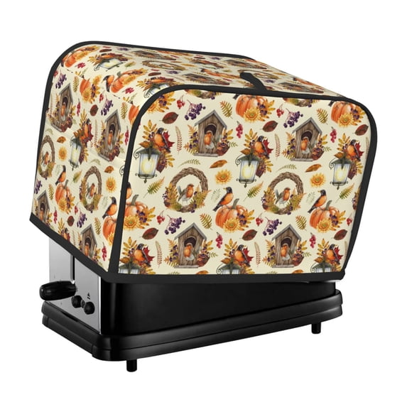 Fotbe Autumn Vintage for Two Slice Toaster Cover, Fingerprint Protector, Super Soft Appliance Cover And Dust Cover,Bread Dust Cover & Fingerprint Protection