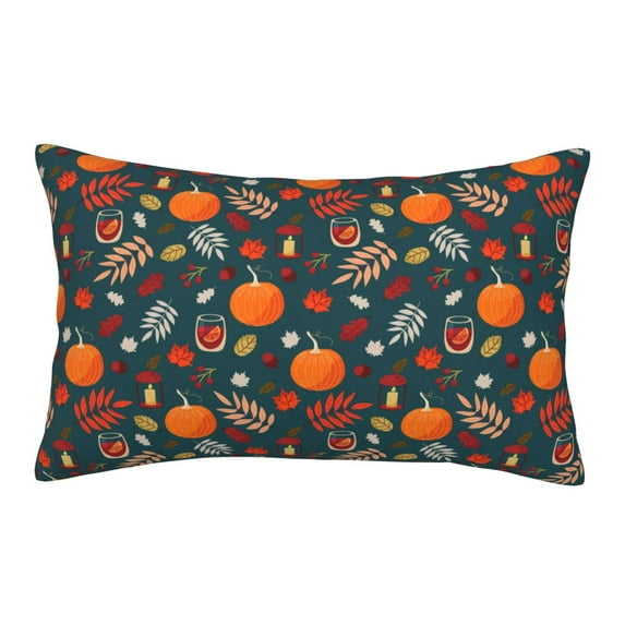 Fotbe Autumn with Pumpkins Pillow Cases - Envelope Closure - Luxury, Extra Soft, Cooling Pillow Covers - Wrinkle, Fade, Stain Resistant-14"x20"