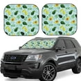 thumbnail image 1 of Fotbe Avocado Flowers And Leaves 2-Piece Car Windshield Sun Shade | Sun Blocker for Car Windshield | Foldable Automotive Interior Accessories for Sun Protection-Small, 1 of 7