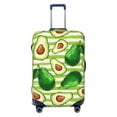 thumbnail image 1 of Fotbe Avocado Green Striped Luggage Cover Protector,Suitcase Protector,Scratch and Dirt Resistant,Fits 18-32 Inch Luggage-Large, 1 of 9