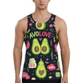 thumbnail image 1 of Fotbe Avocado Love Pattern Men's Quick Dry Workout Tank Top Gym Muscle Tee Fitness Bodybuilding Sleeveless T Shirt Breathable Workout Shirt-, 1 of 9