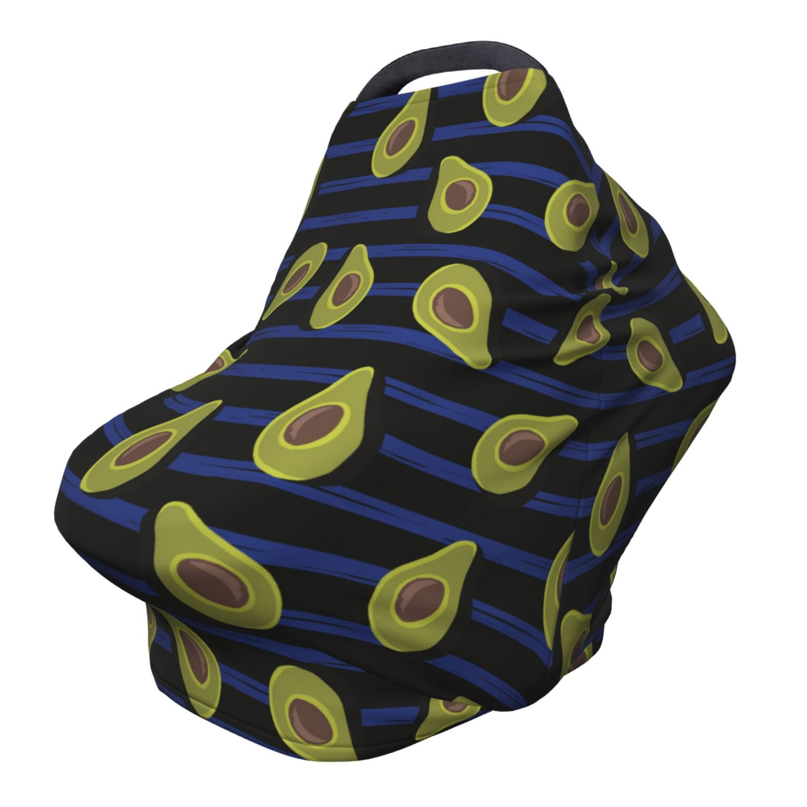 Fotbe Avocado Pattern Car Seat Covers for Babies, Nursing Breastfeeding Cover Carseat Canopy, Soft Stretchy Carrier Cover